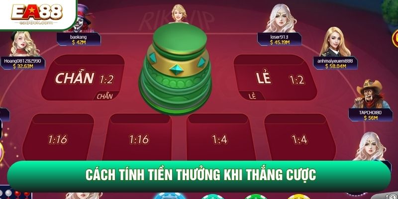 Cách tính tiền thưởng khi thắng cược