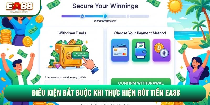 Điều kiện bắt buộc khi thực hiện rút tiền EA88 Điều kiện bắt buộc khi thực hiện rút tiền EA88