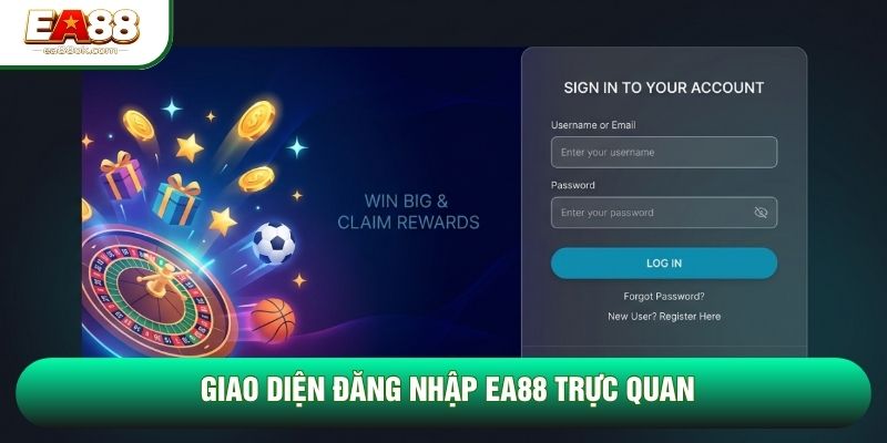 Giao diện đăng nhập EA88 trực quan Giao diện đăng nhập EA88 trực quan