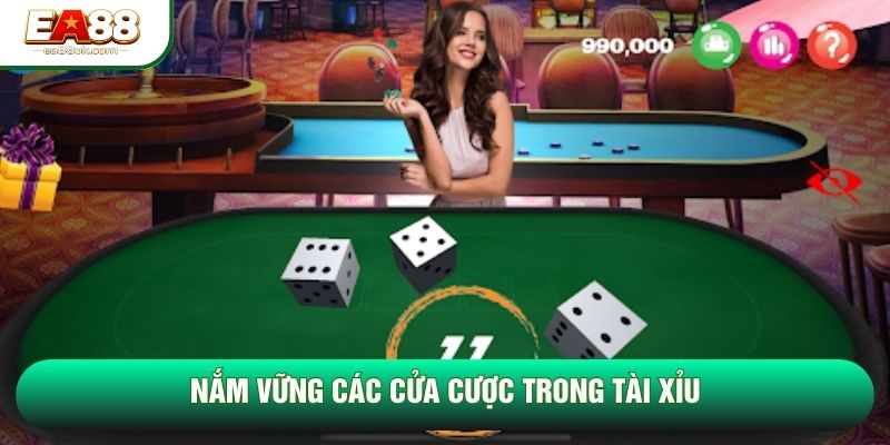 Nắm vững các cửa cược trong tài xỉu Nắm vững các cửa cược trong tài xỉu